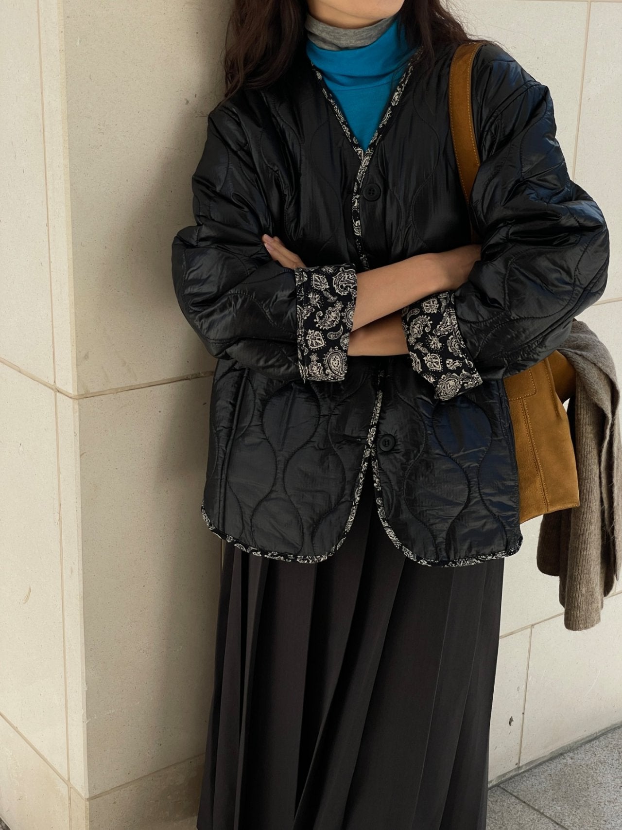 Quilted Nylon Military Liner Jacket