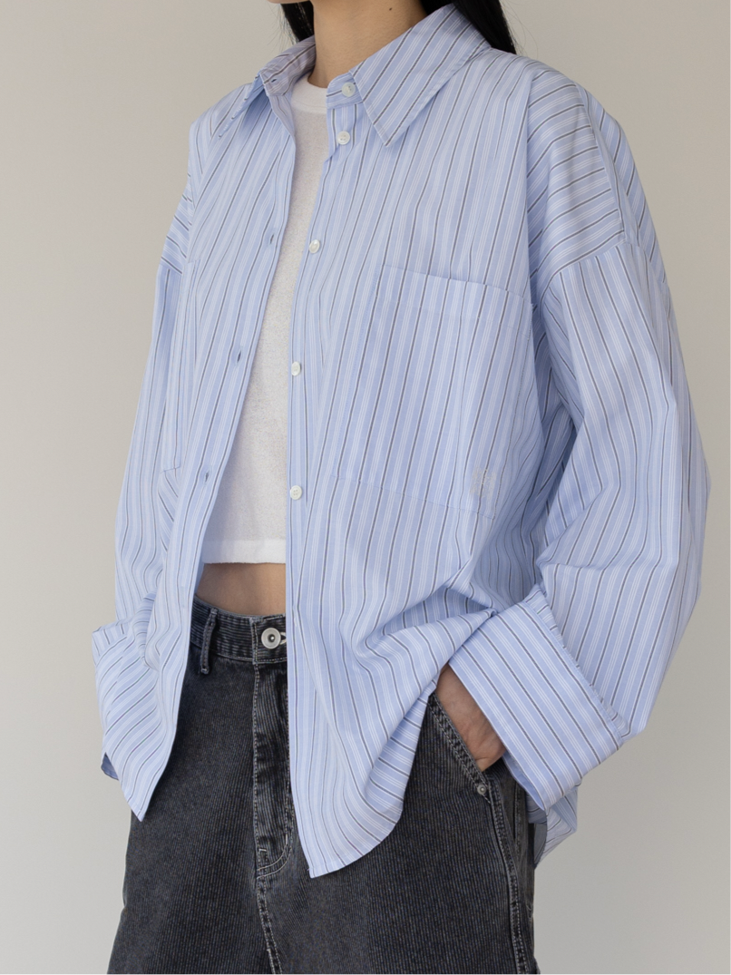 <Pre-Order>Boxy Stripe Shirt