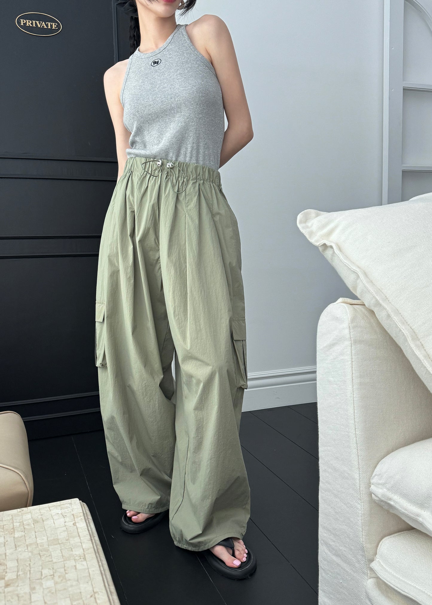 <Essential> Fly Wide Leg Cargo