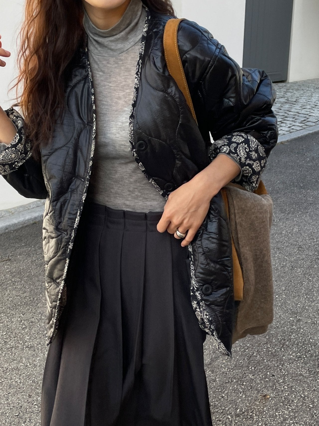 Quilted Nylon Military Liner Jacket