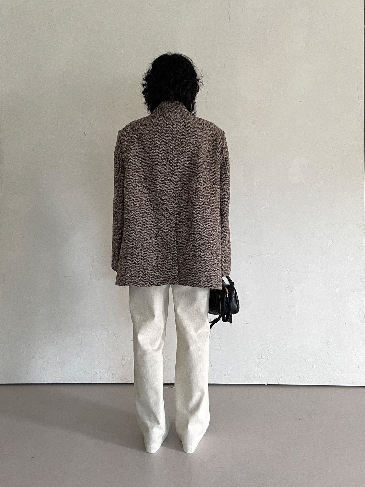 Wool Herringbone Blazer Coat