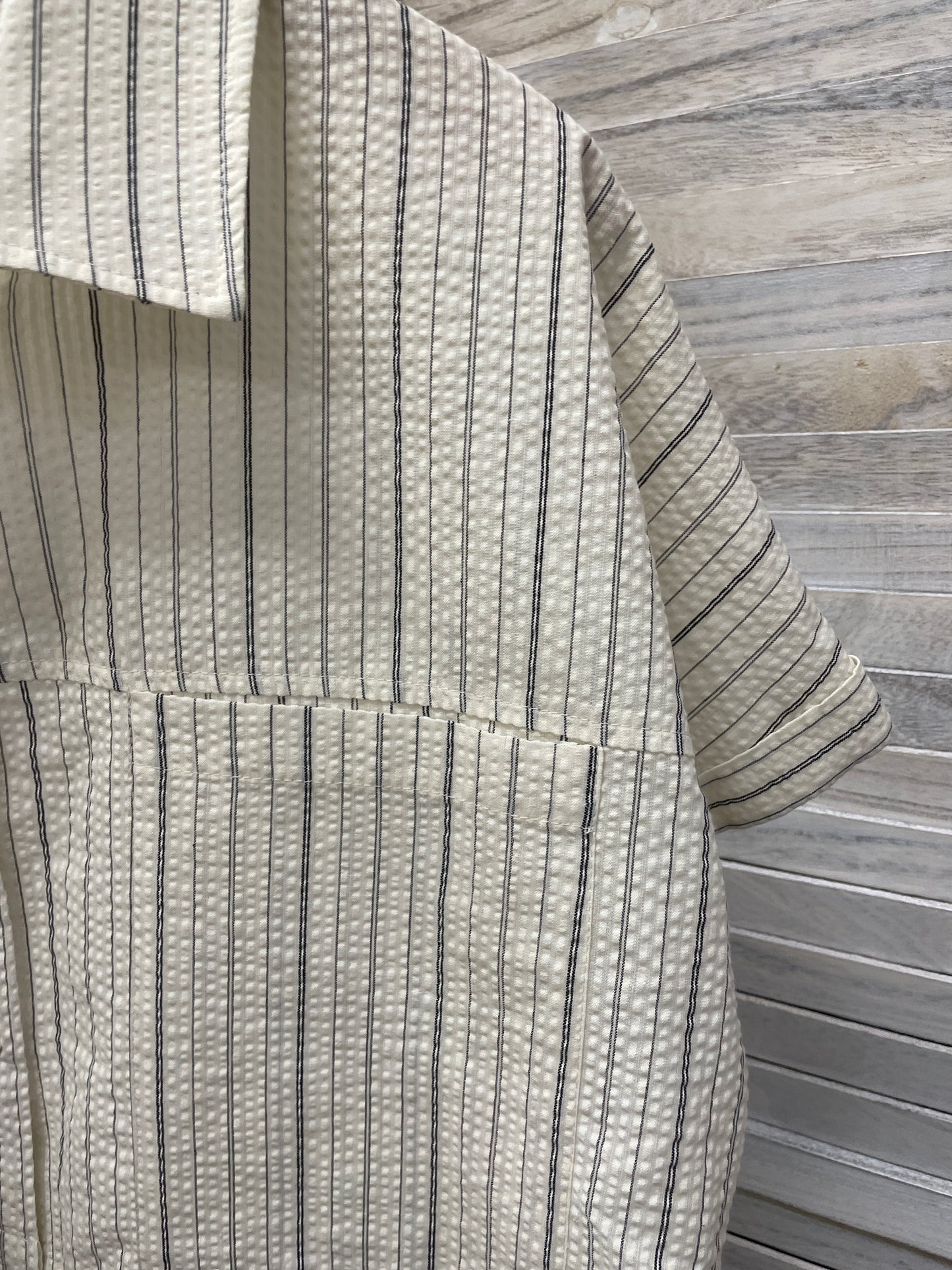 Seersucker Crop Shirt