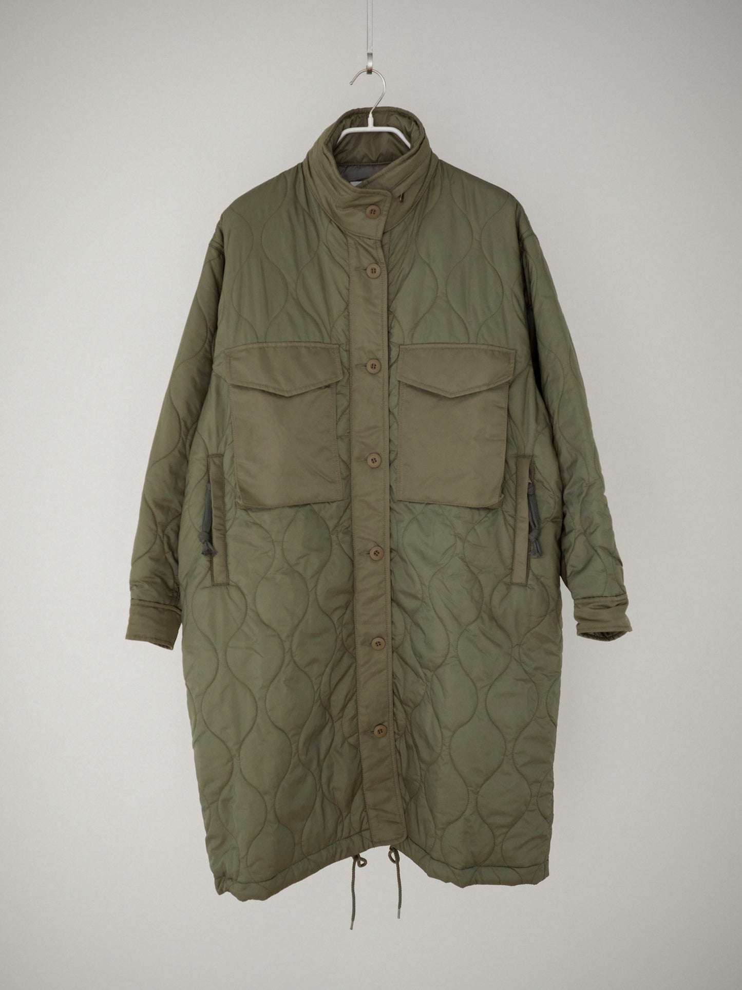 Military Quilting Long Jacket