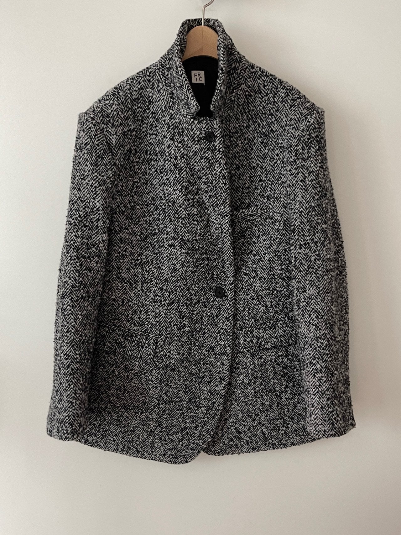 Wool Herringbone Blazer Coat