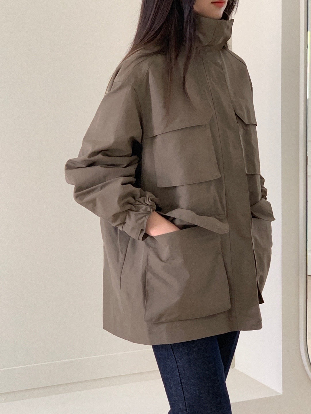 Autumn Nylon Utility Parka
