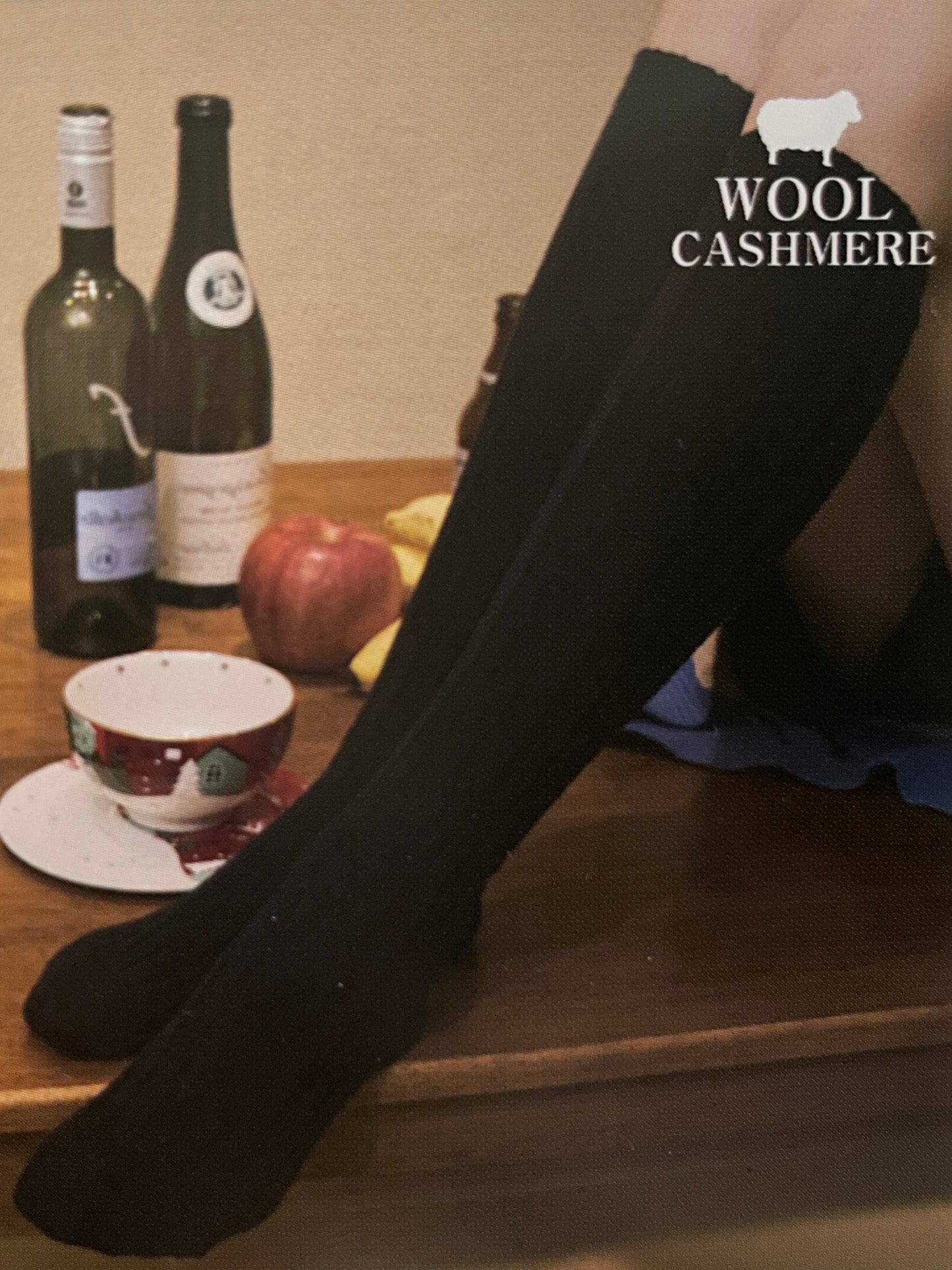 Jenne Cashmere Blend Rib Knee High Socks