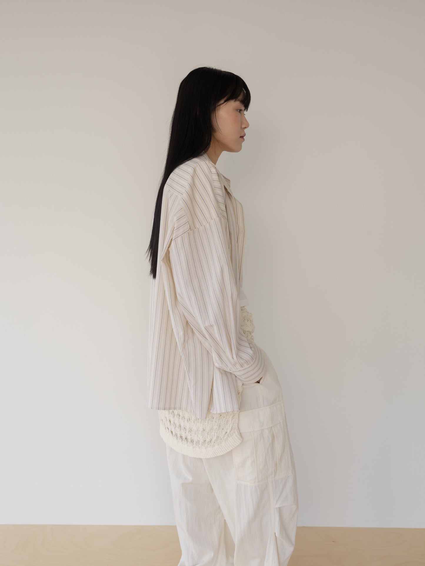 <Pre-Order>Boxy Stripe Shirt
