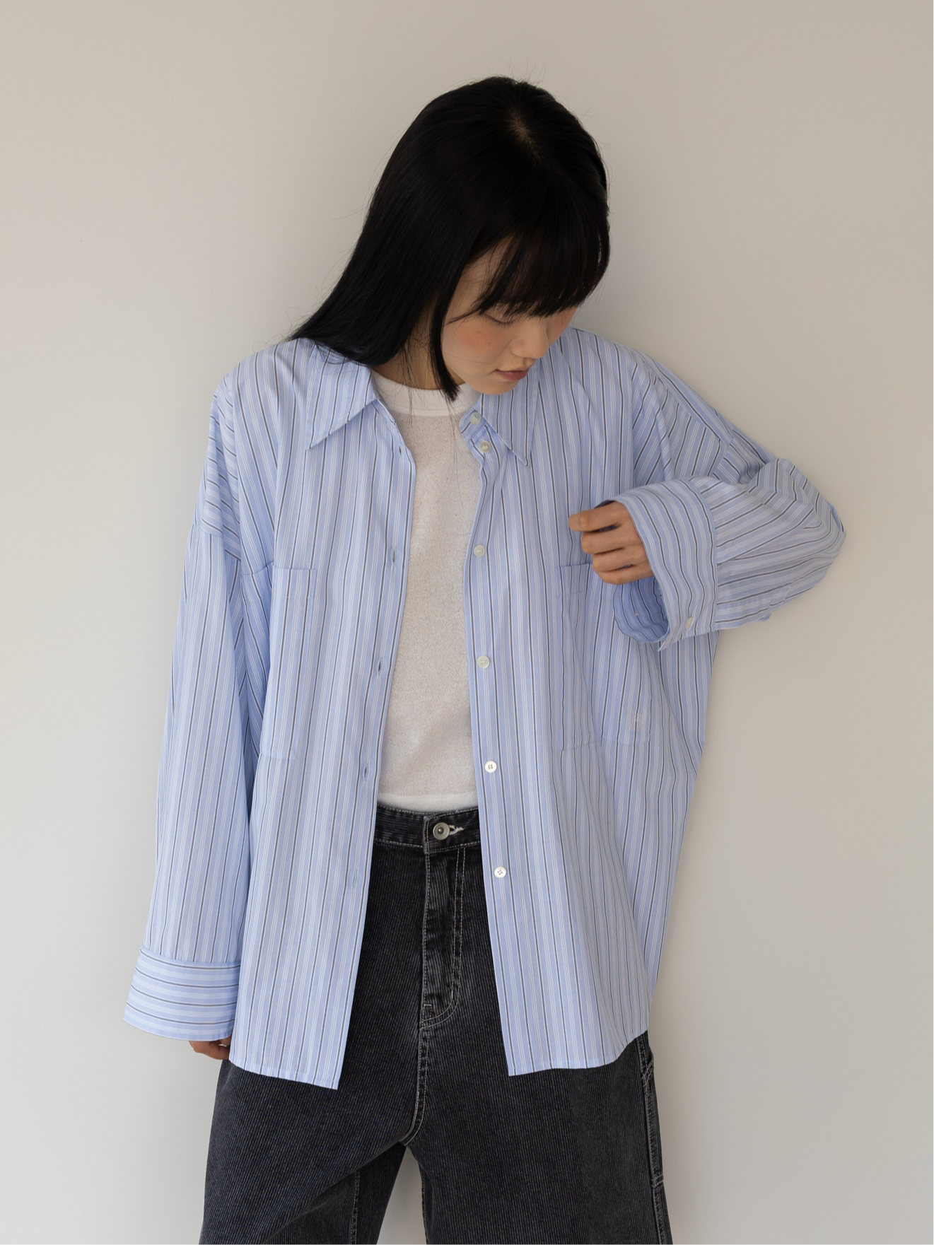 <Pre-Order>Boxy Stripe Shirt