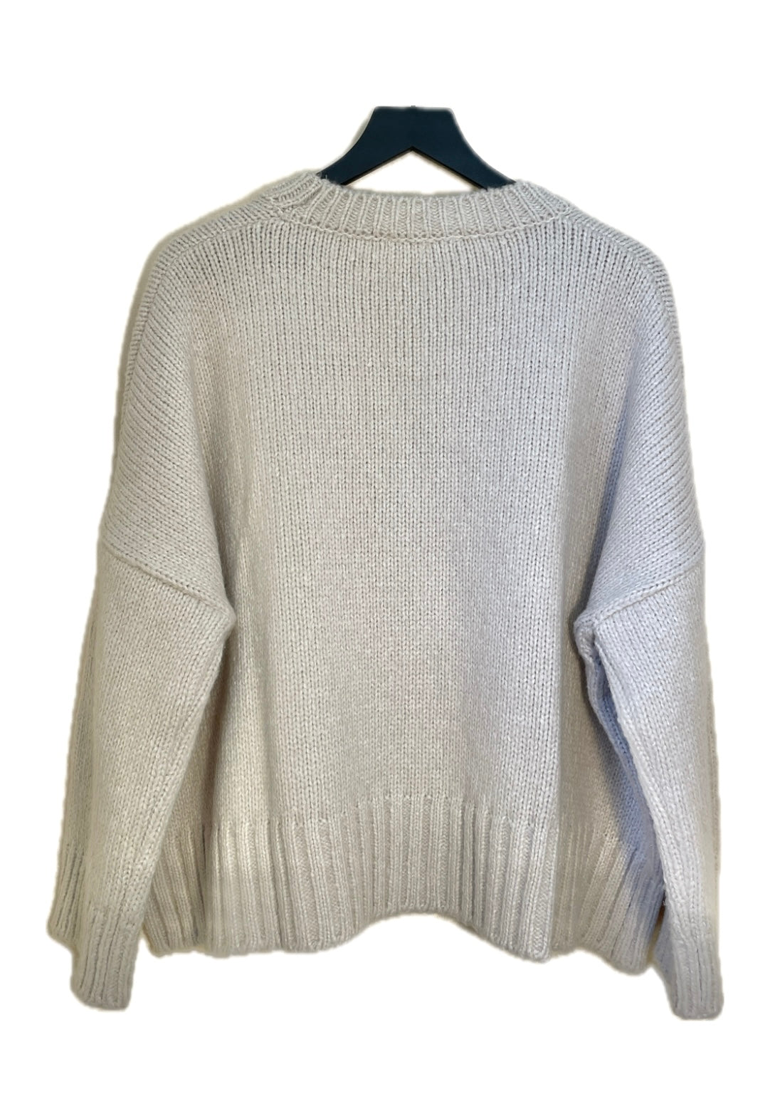 Wool Boxy Pointelle Cardigan