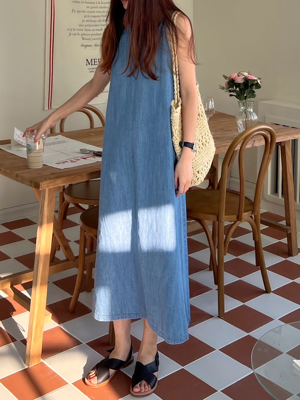 Away Denim Slip Maxi Dress Away Denim Slip Maxi Dress