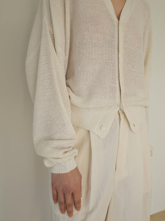 Silk Linen Honeycomb Cardigan