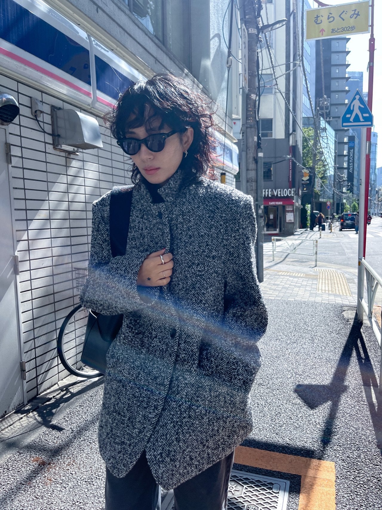 Wool Herringbone Blazer Coat