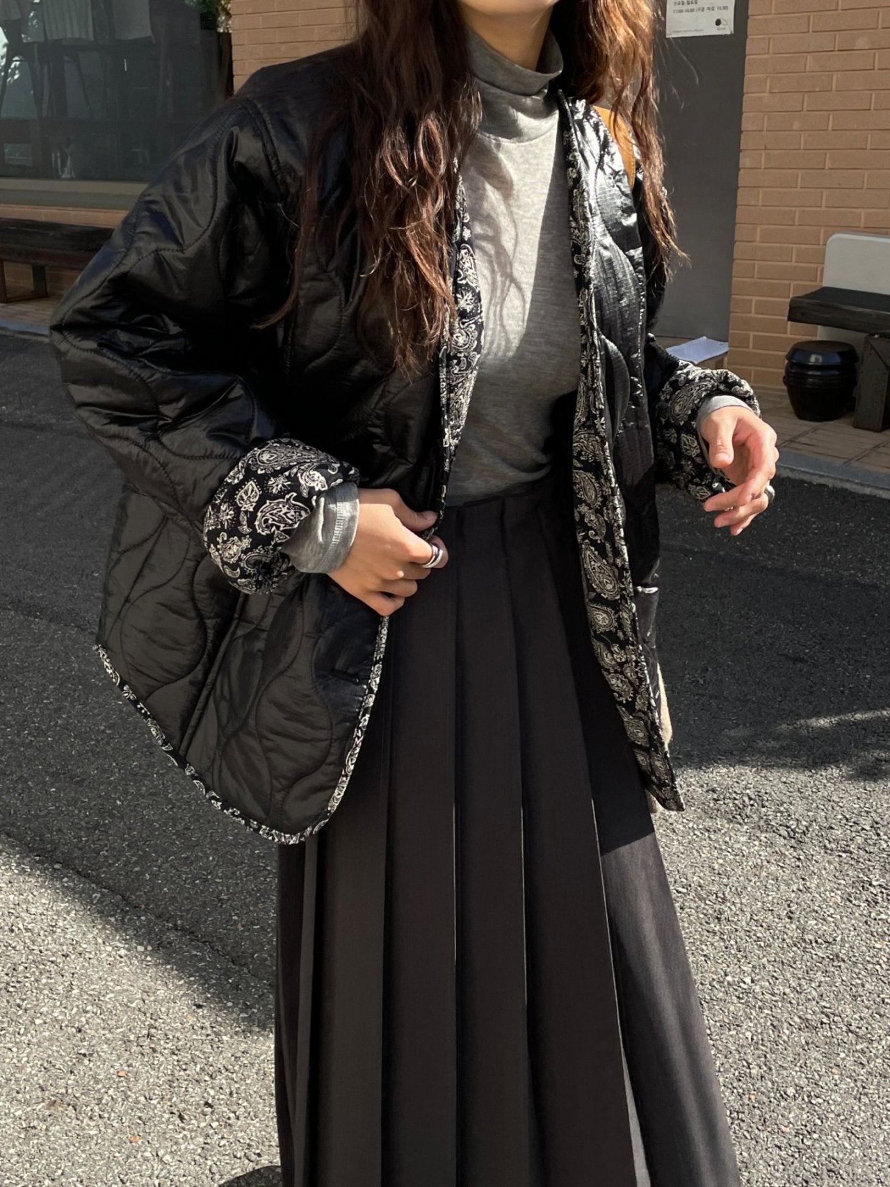 Quilted Nylon Military Liner Jacket