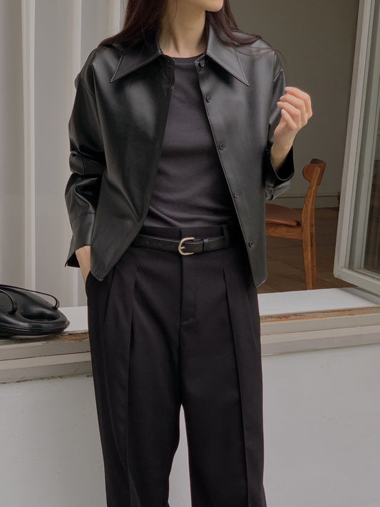 Vegan Leather Shacket