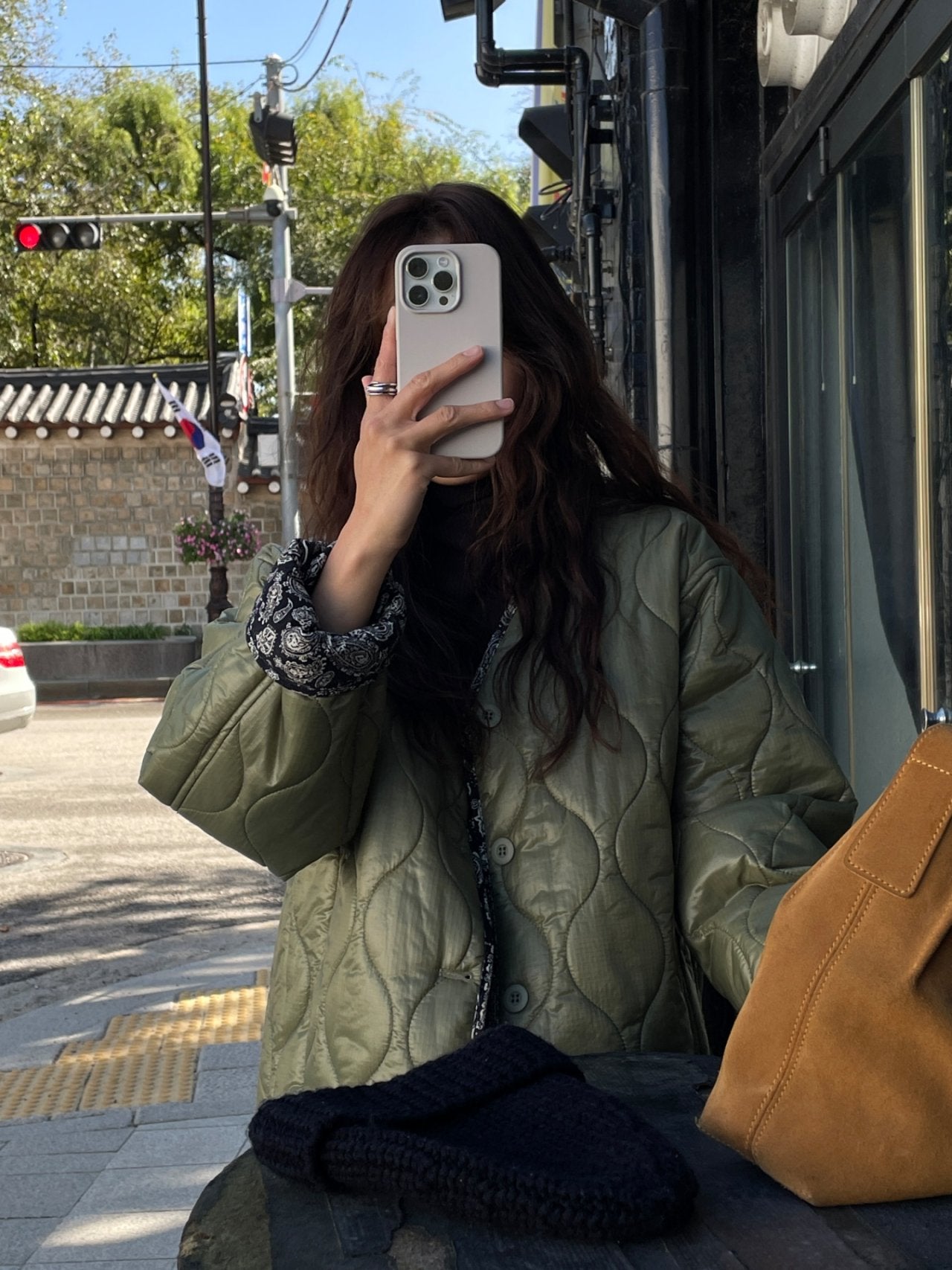 Quilted Nylon Military Liner Jacket