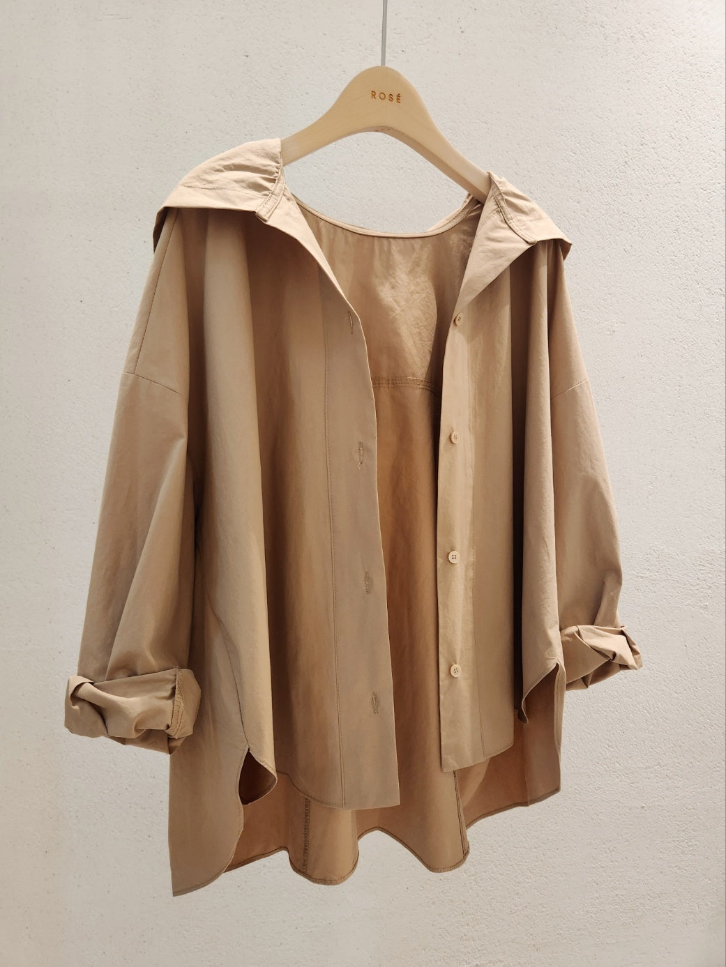 Essential Hooded Cotton Shacket