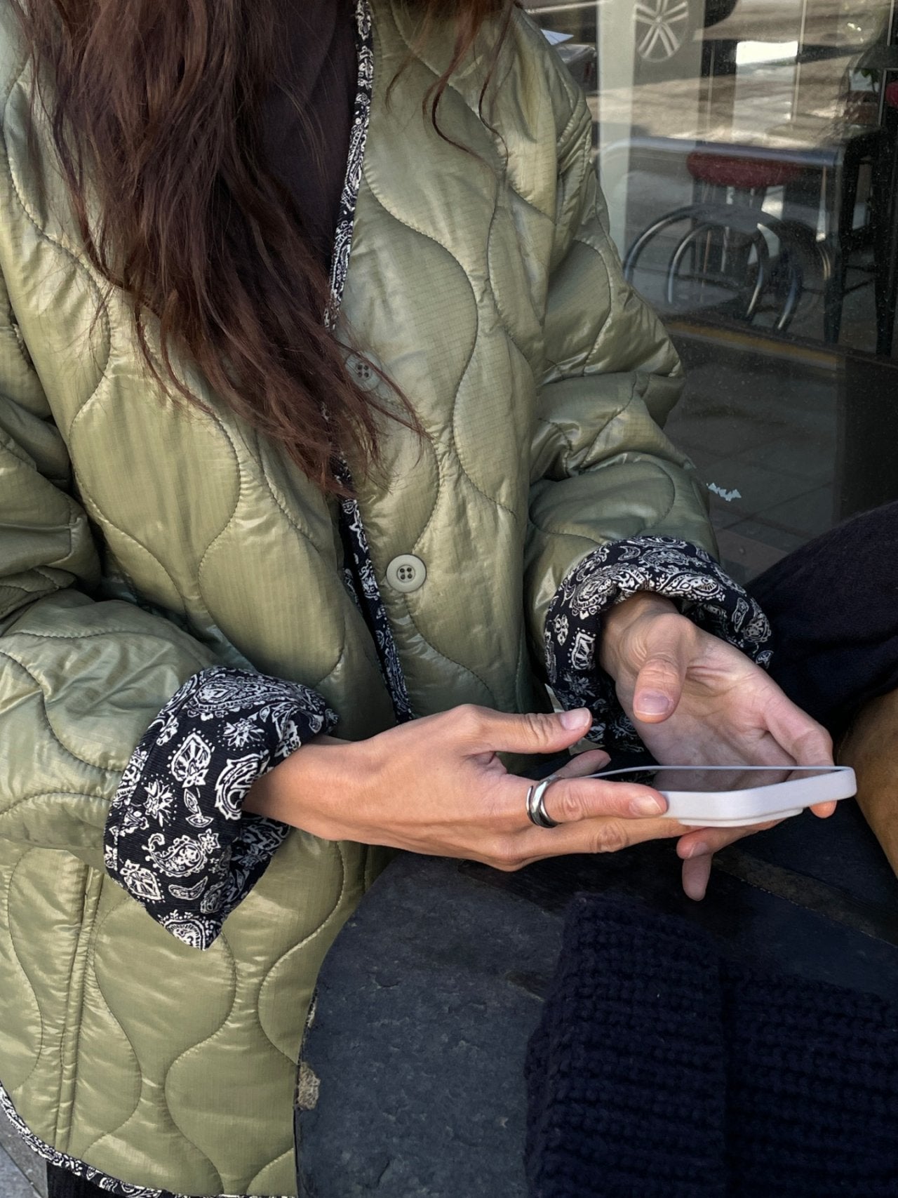 Quilted Nylon Military Liner Jacket