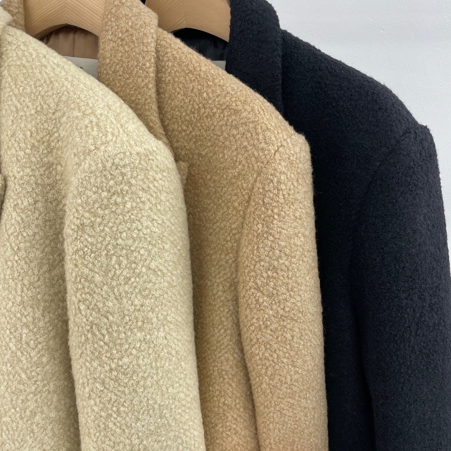 Alpaca Wool Boucle Blazer Coat