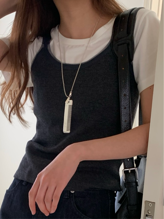 <Essential> Tulle Edged Camisole