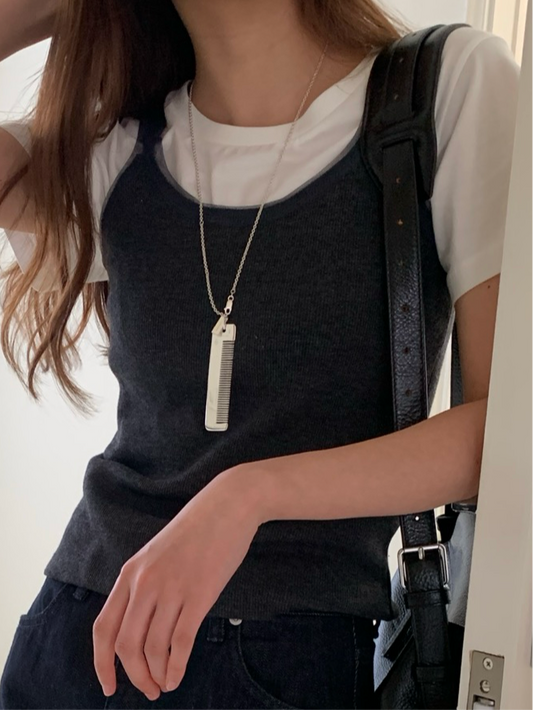<Essential> Tulle Edged Camisole