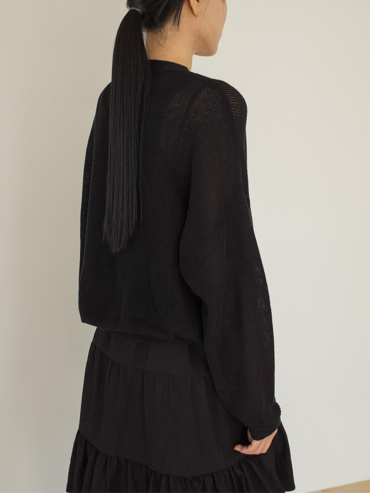 Silk Linen Honeycomb Cardigan