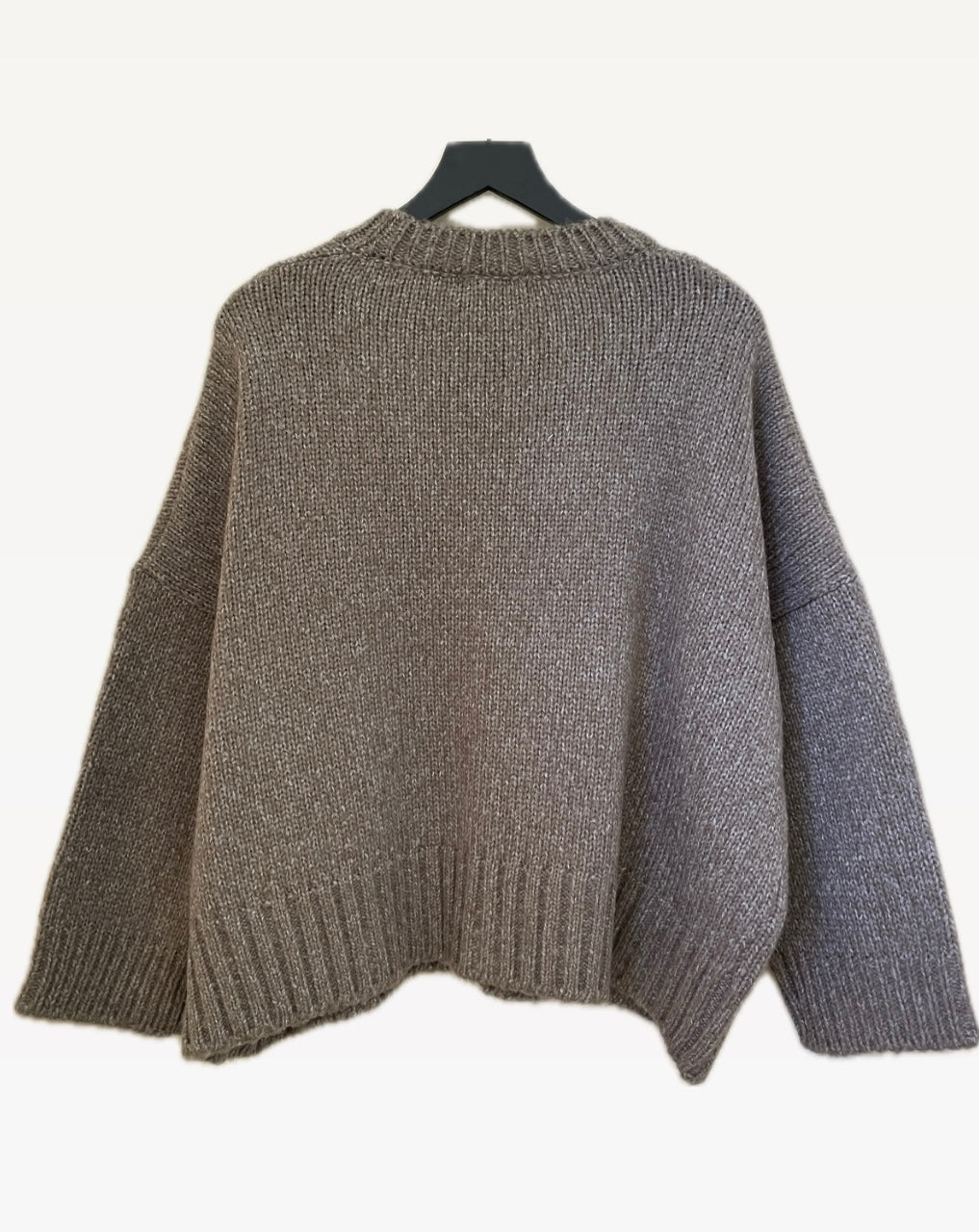 Wool Boxy Pointelle Cardigan