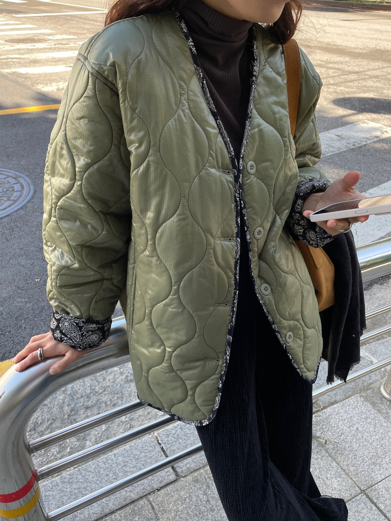 Quilted Nylon Military Liner Jacket