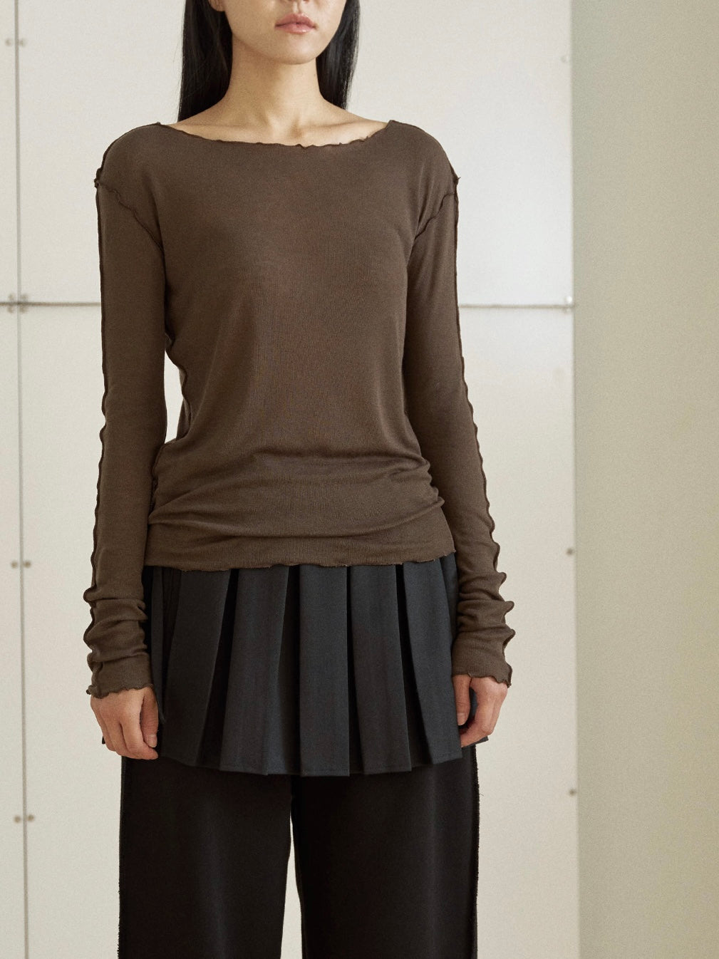 <Essential> Wave Edge Long Sleeve T - Best seller