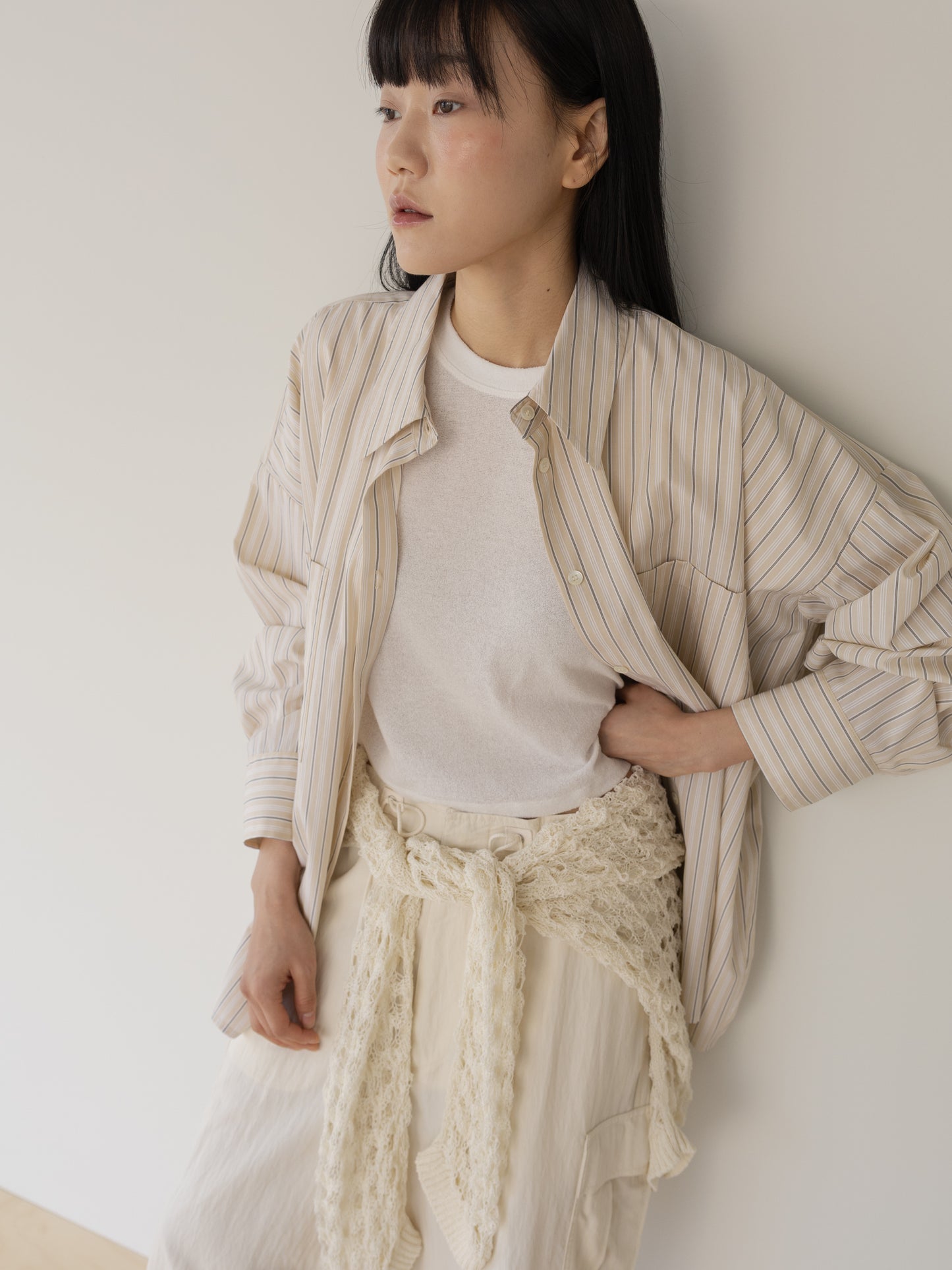 <Pre-Order>Boxy Stripe Shirt