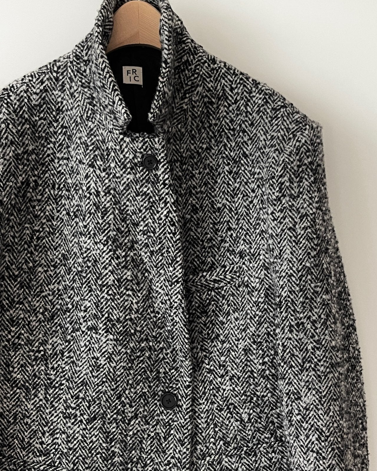 Wool Herringbone Blazer Coat