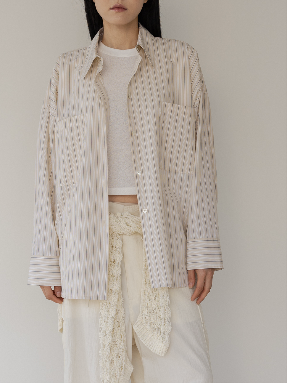 <Pre-Order>Boxy Stripe Shirt