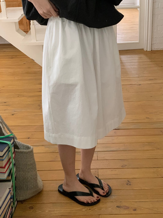 <Essential> Cotton Wide Culottes