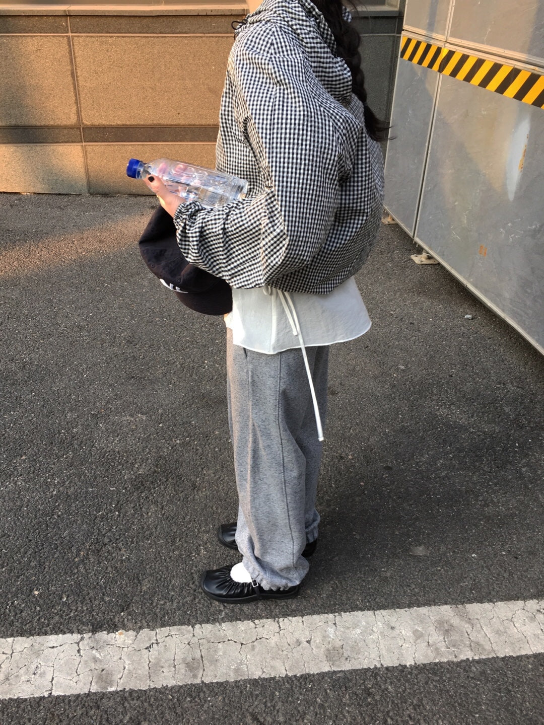 Gingham Nylon Windbreaker