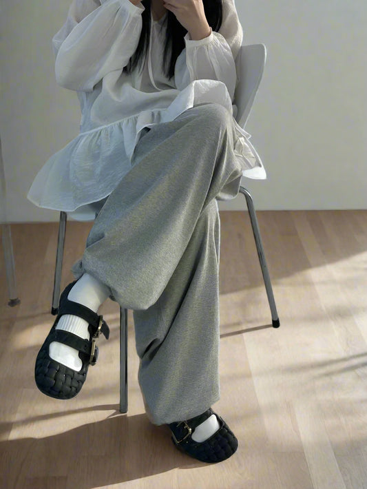 <Essential> Softy Wide Leg Jogger