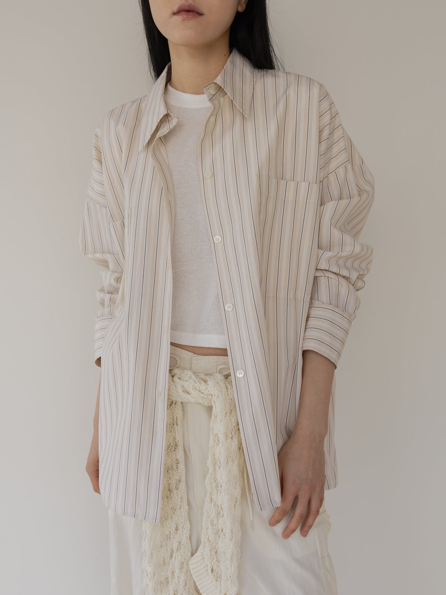 <Pre-Order>Boxy Stripe Shirt