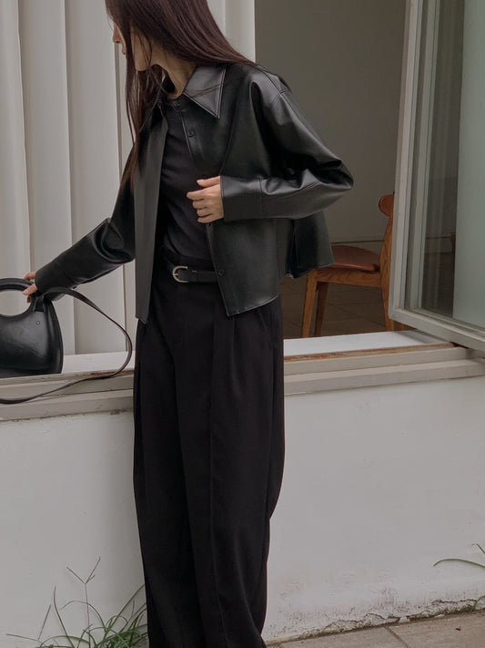 Vegan Leather Shacket