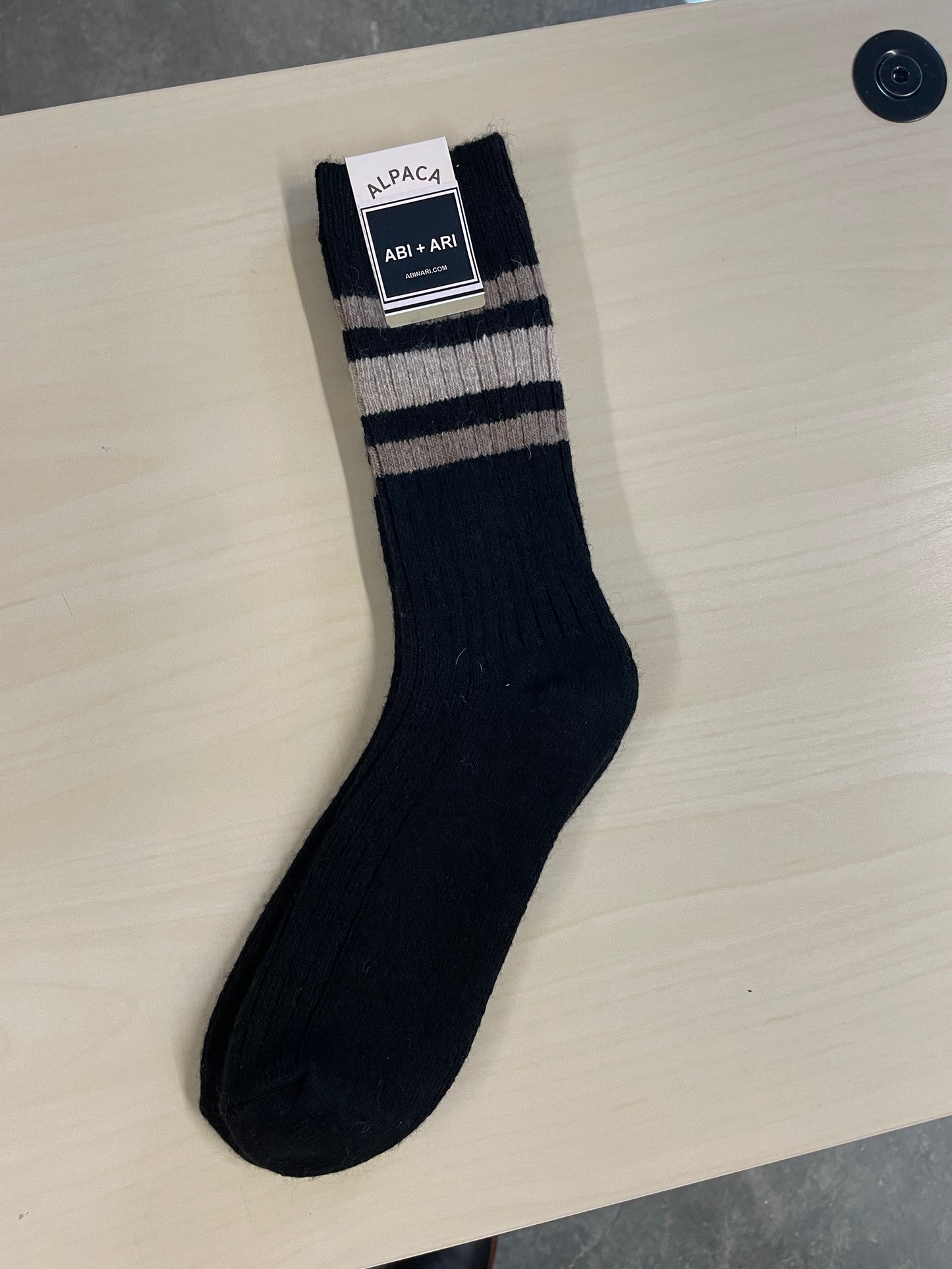 Alpaca Blend Stripe Socks