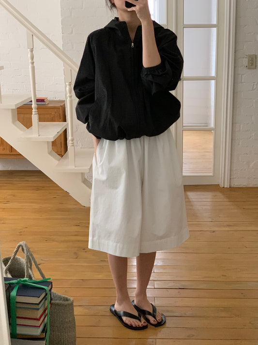 <Essential> Cotton Wide Culottes