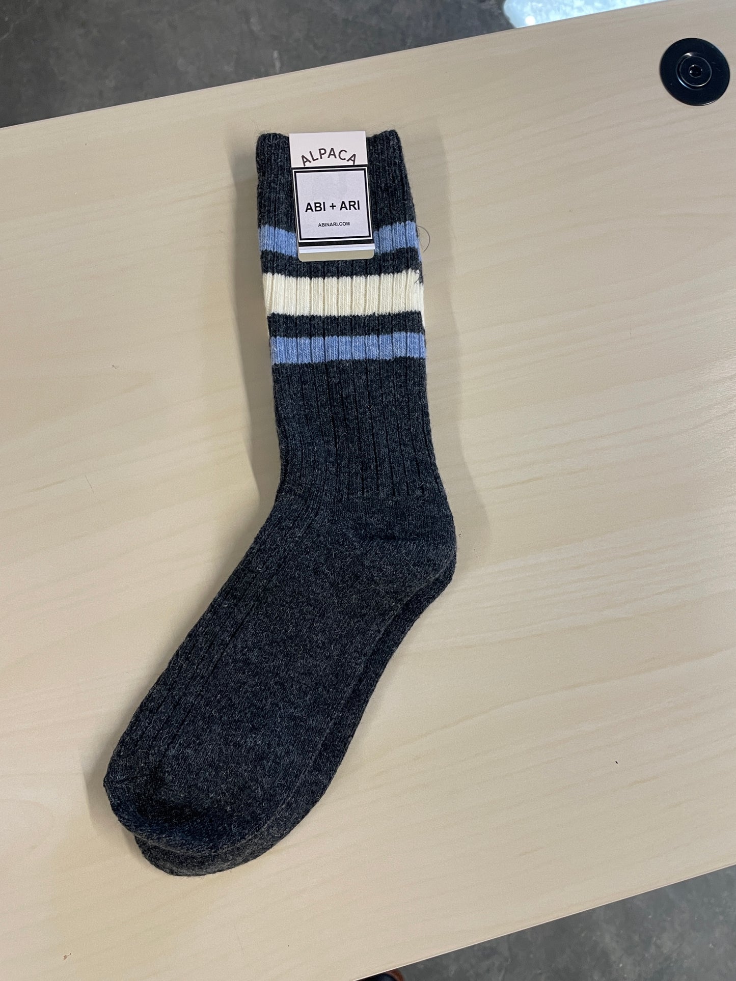 Alpaca Blend Stripe Socks