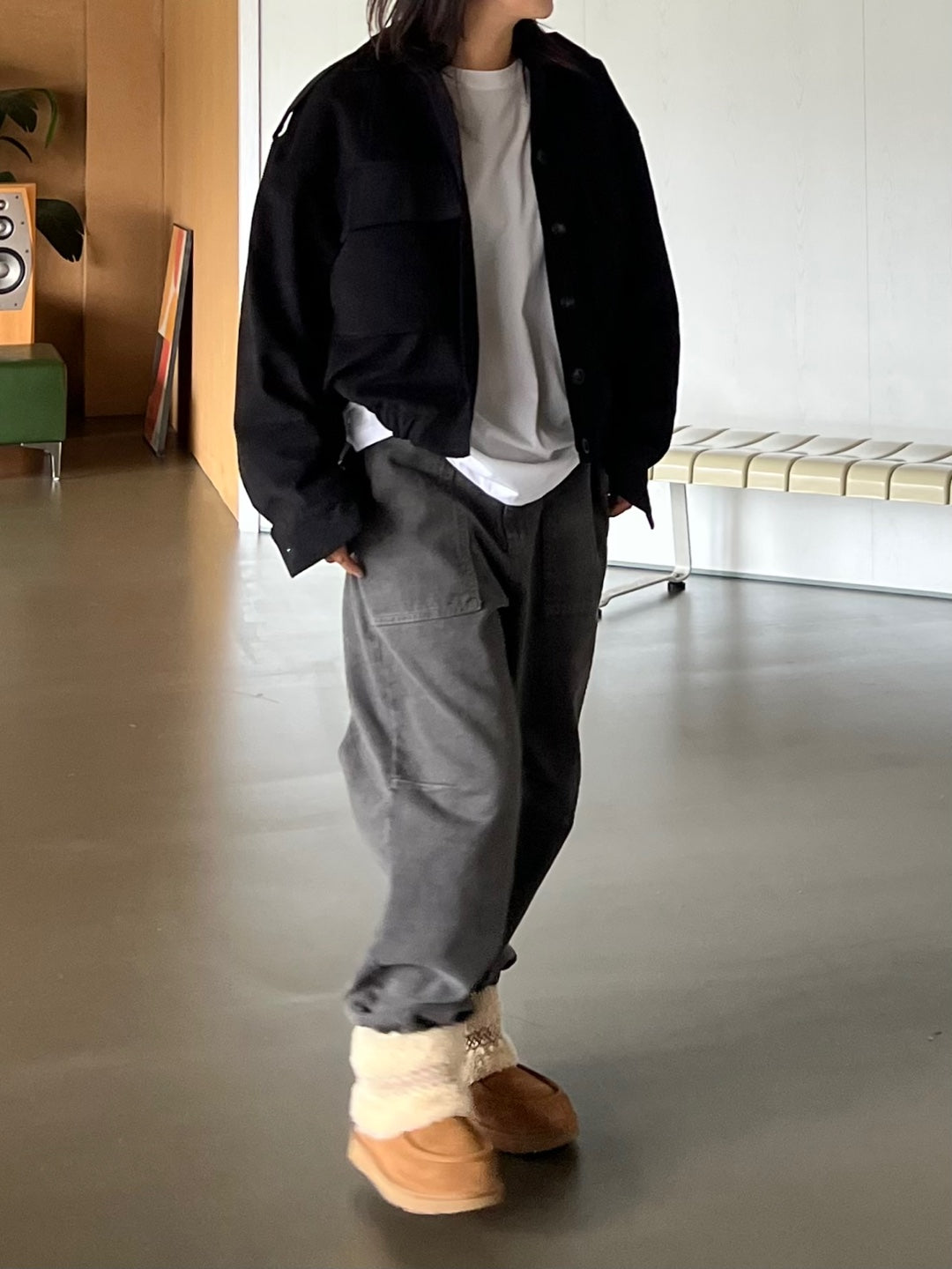 Twill Blouson With Quilted Lining