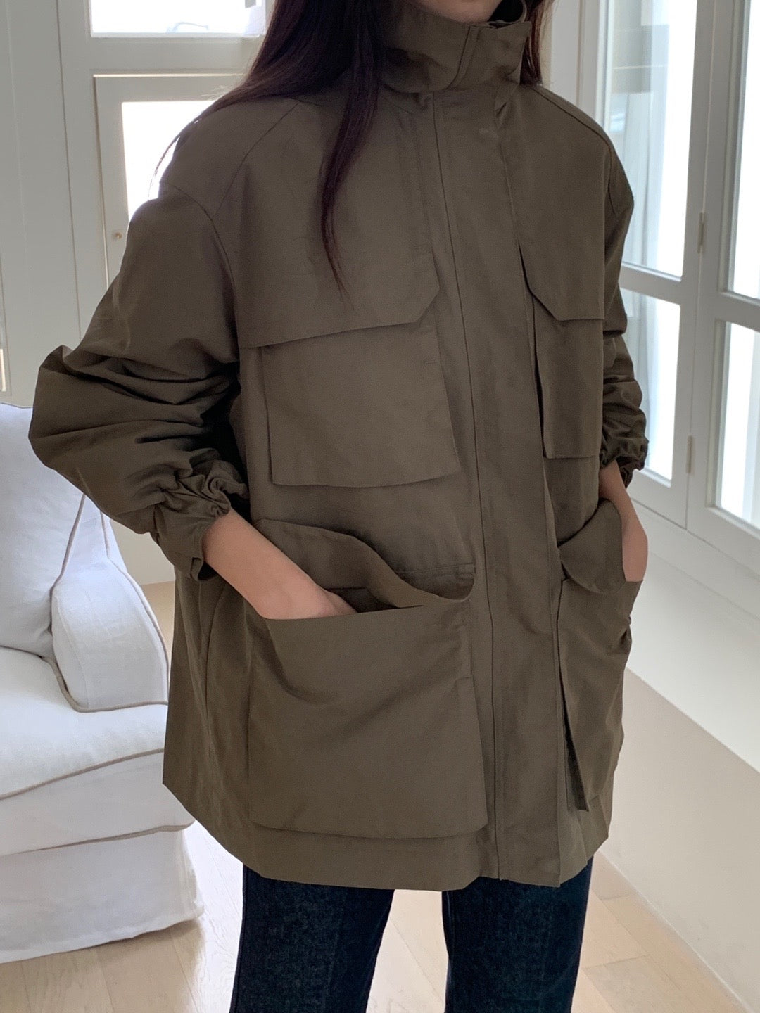 Autumn Nylon Utility Parka