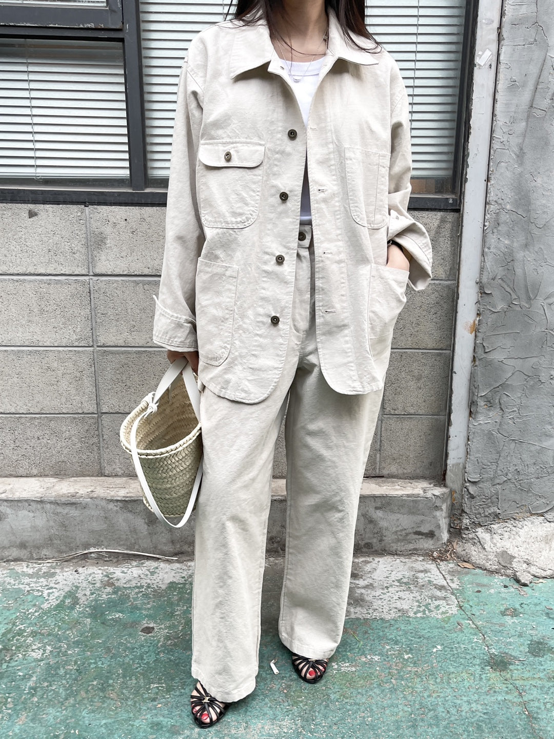 Cotton Linen Work Jacket