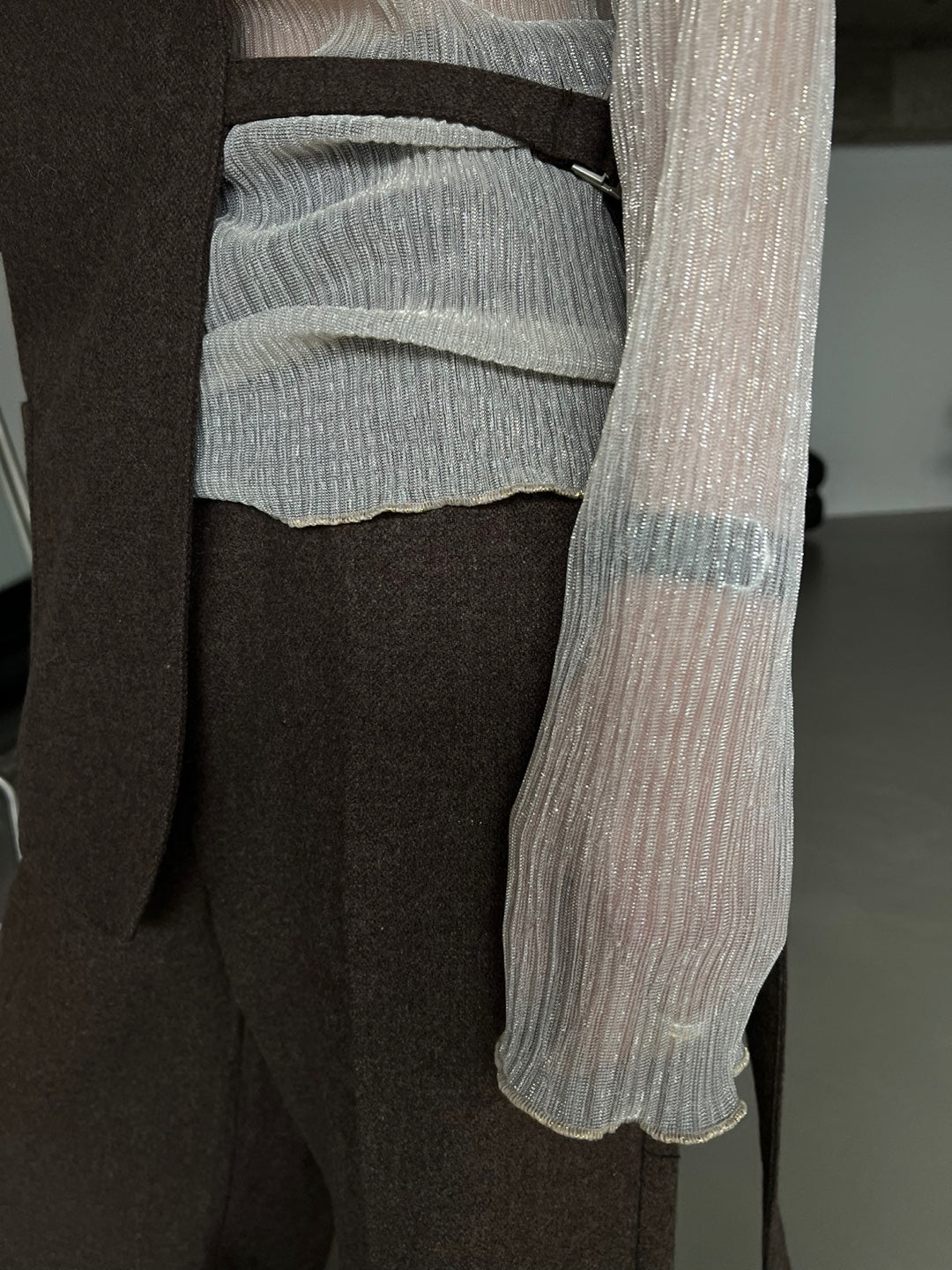 Sparkle Sheer Turtleneck Shirt