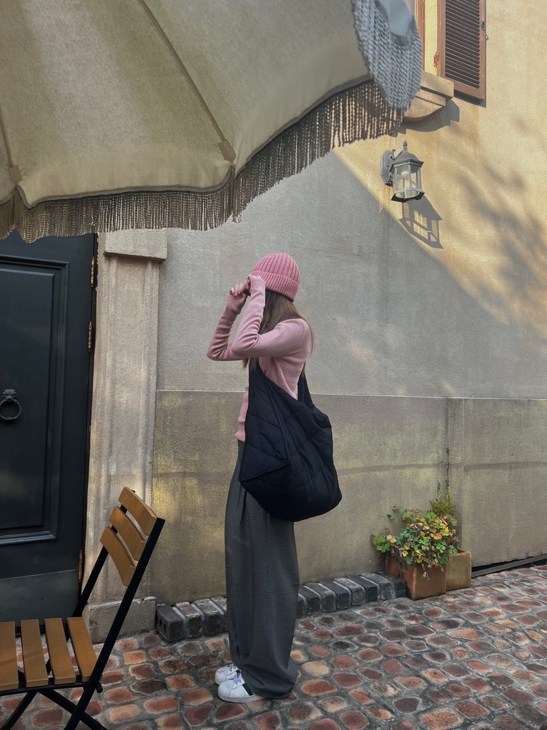 Pleat Front Houndstooth Slacks