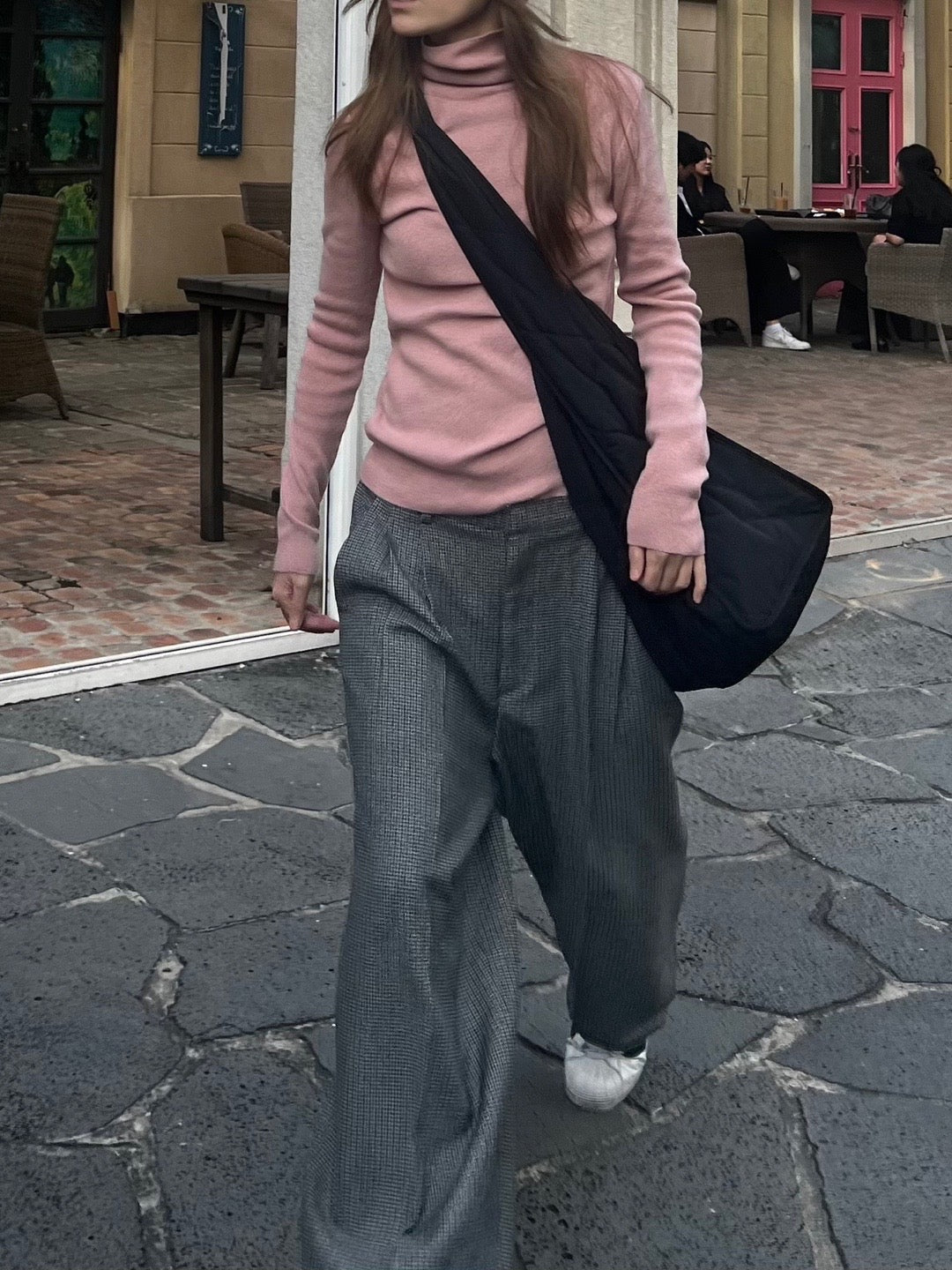 Pleat Front Houndstooth Slacks