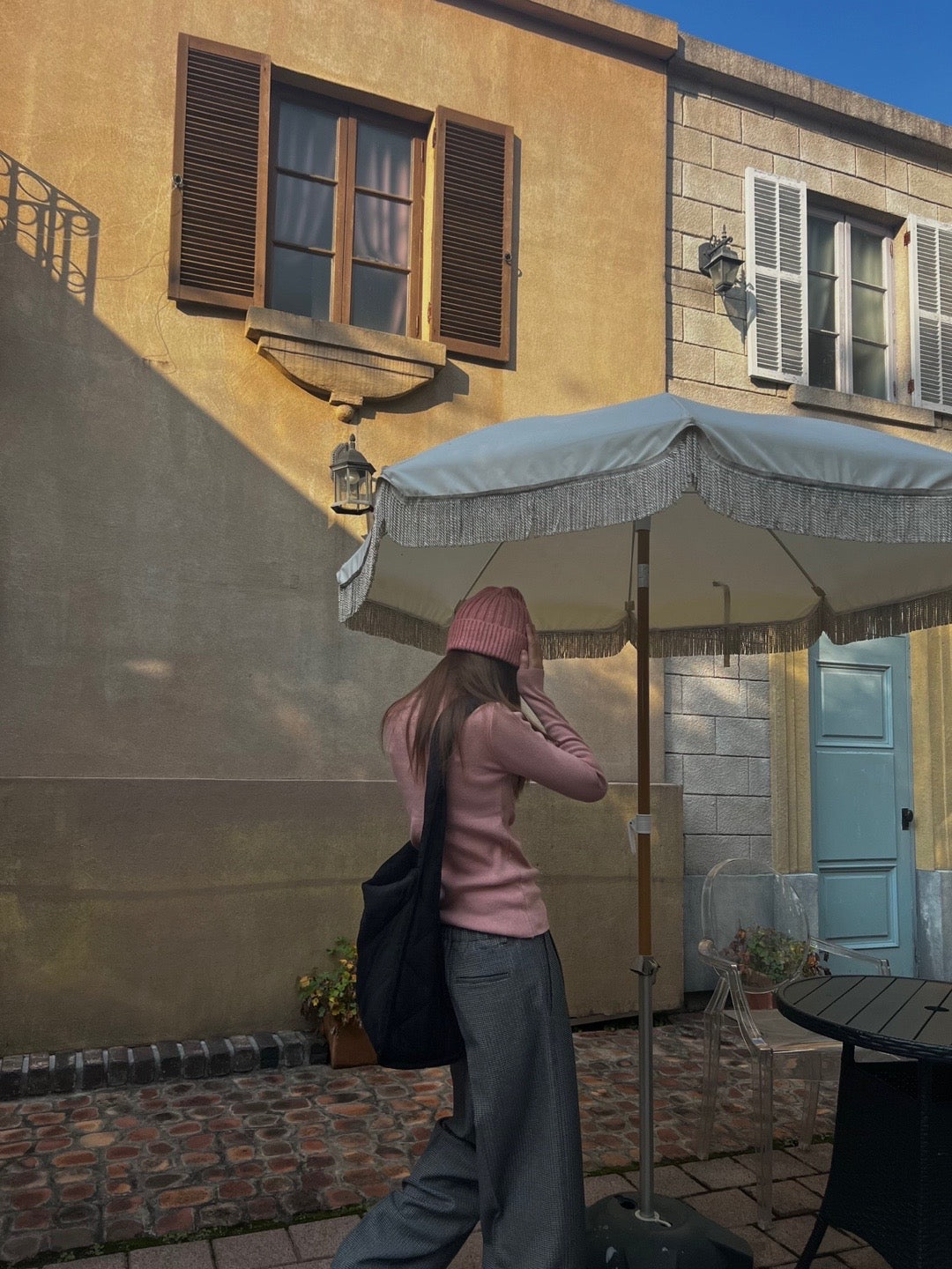 Pleat Front Houndstooth Slacks