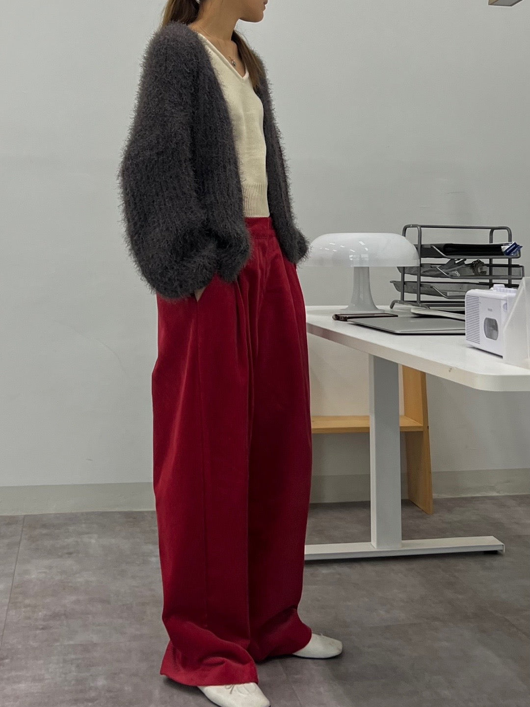 Corduroy Wide Leg Slacks