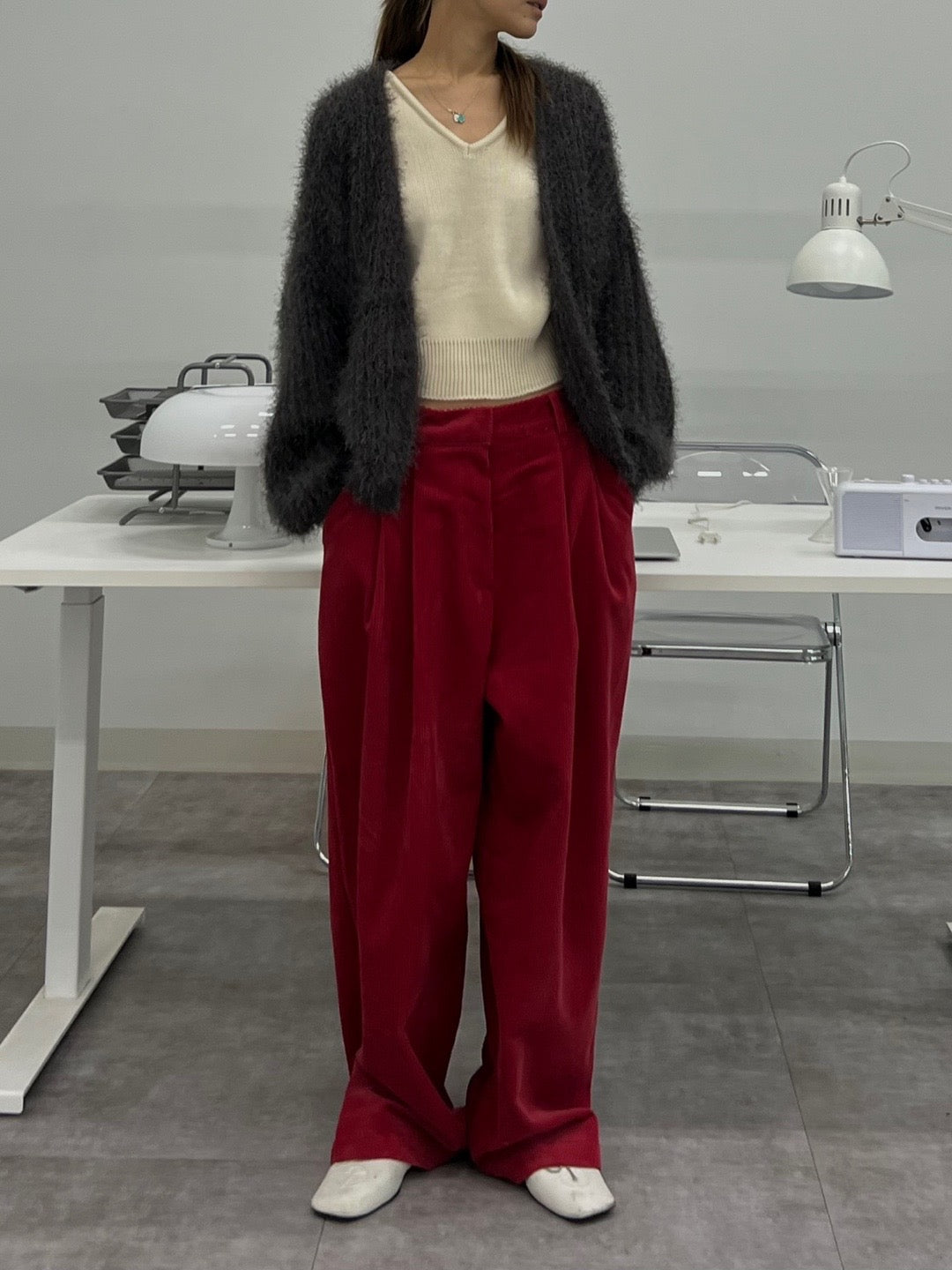 Corduroy Wide Leg Slacks