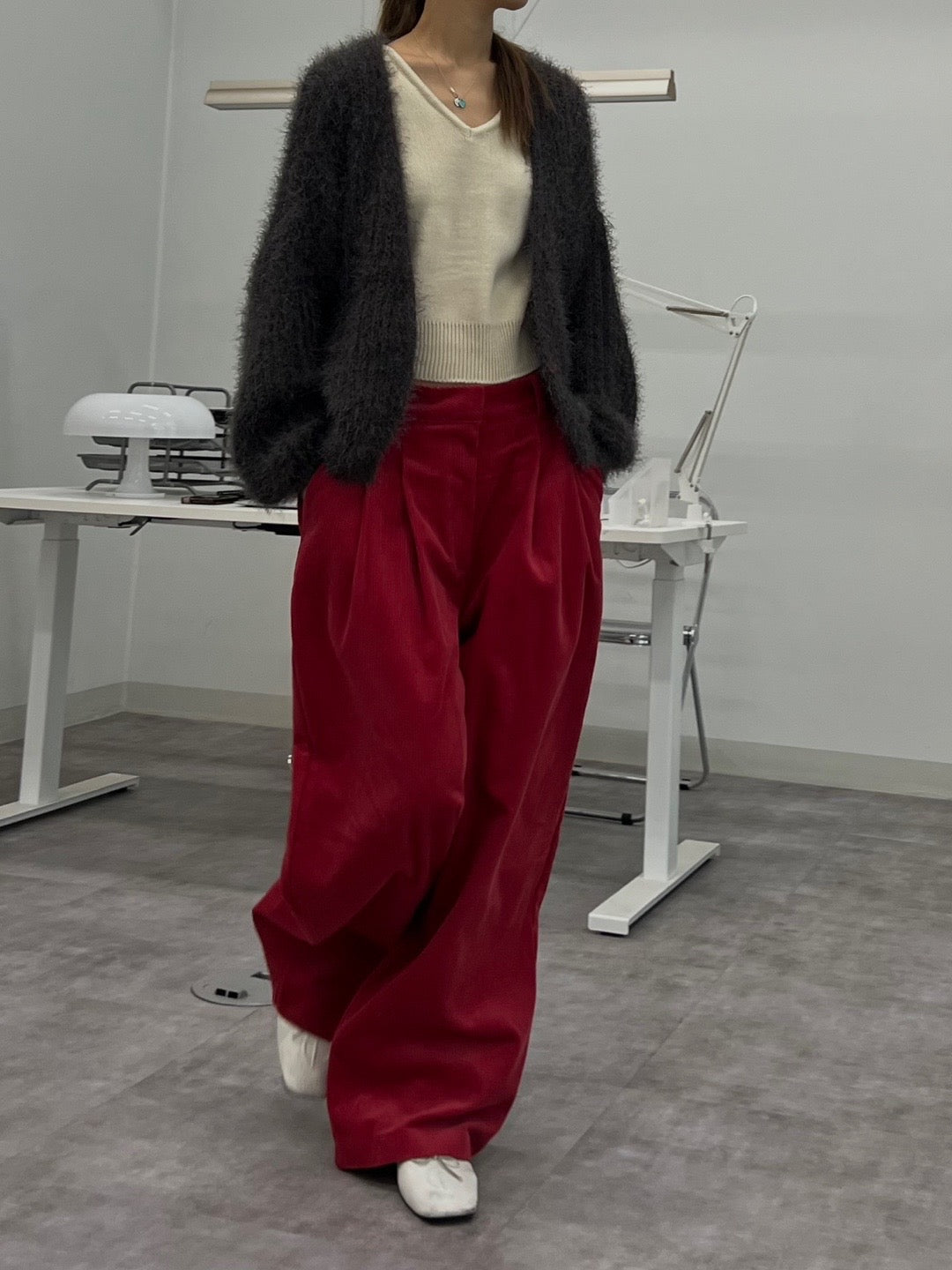 Corduroy Wide Leg Slacks