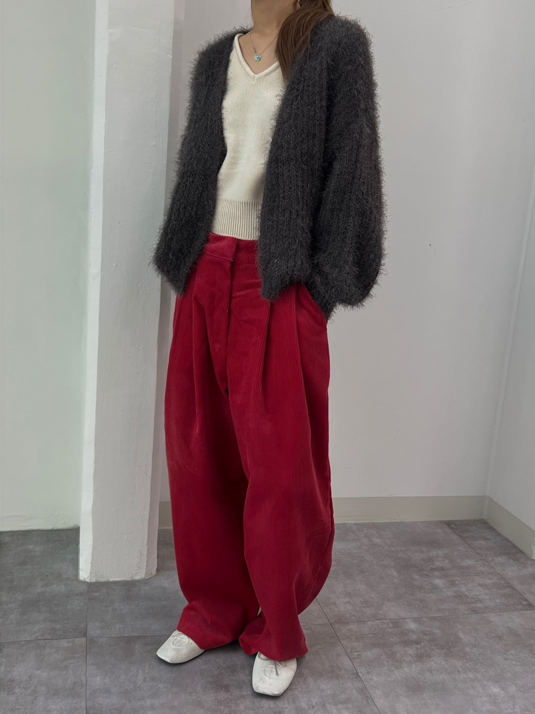 Corduroy Wide Leg Slacks